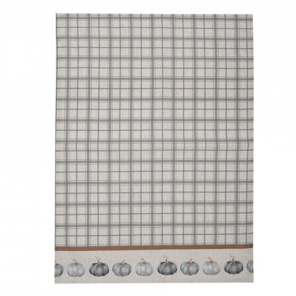 Geschirrtuch 50x70 cm Grau Baumwolle Kürbis von Clayre & Eef